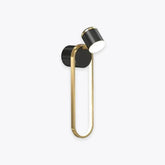 Black and Gold Led Bedside Wall Lights - Clowas